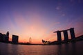 Sunrise at Marina Bay Singapore Royalty Free Stock Photo