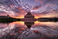 Sunrise at Masjid Putra, Putrajaya, Malaysia Royalty Free Stock Photo