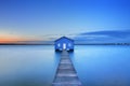 Sunrise at Matilda Bay boathouse in Perth, Australia Royalty Free Stock Photo