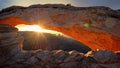 Mesa Arch at sunrise in Canyonlands National Park, Utah Royalty Free Stock Photo