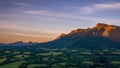 Sunrise from Miribel LanchÃ¢tre in the alps