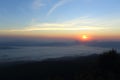 Sunrise and mist at Phu Kradung National Park