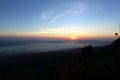 Sunrise and mist at Phu Kradung National Park