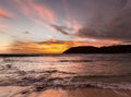 Sunrise at Moloa'a Beach, Kauai, Hawaii Royalty Free Stock Photo