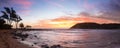 Sunrise at Moloa'a Beach, Kauai, Hawaii Royalty Free Stock Photo