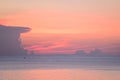 Multi-colored sky greets the sunrise over the South Florida coastline Royalty Free Stock Photo