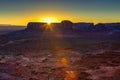 Sunrise at monument valley, navajo nation