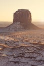 Sunrise in Monument Valley. Panoramic view of the monumet valley rocks. Utah Royalty Free Stock Photo