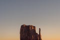 Sunrise in Monument Valley. Panoramic view of the monumet valley rocks. Utah Royalty Free Stock Photo