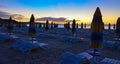 Sunrise Morning chaise longue Albena Beach Bulgaria Sea Royalty Free Stock Photo