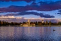 Sunrise in city park in Denver, Colorado Royalty Free Stock Photo