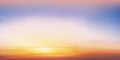 Sunrise in Morning in Orange,Yellow,Pink and purple pastel sky, Dramatic twilight landscape with Sunset in evening, Vector mesh