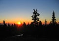 Sunrise on Mount Drabble, Forbidden Plateau, Strathcona Provincial Park, Vancouver Island, British Columbia, Canada Royalty Free Stock Photo