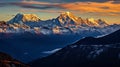 Sunrise on Mount Kanchenjunga in Sikkim