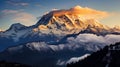 Sunrise on Mount Kanchenjunga in Sikkim