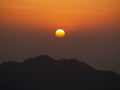 Sunrise on mount Moses Royalty Free Stock Photo