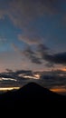 Sunrise at the top of Mount Sumbing, Central Java Royalty Free Stock Photo
