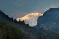 Sunrise at the mountain, Nepal Royalty Free Stock Photo