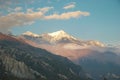 Sunrise at the mountain, Nepal Royalty Free Stock Photo