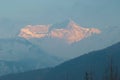 Sunrise at the mountain, Nepal Royalty Free Stock Photo