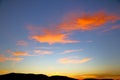 the sunrise in mountain soft clouds Royalty Free Stock Photo