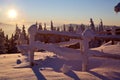 Sunrise in mountains