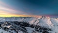 Sunrise in the mountains, Grawand, Italy Royalty Free Stock Photo