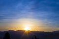 Sunrise in the mountains landscape. Royalty Free Stock Photo