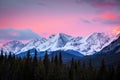 Sunrise in the mountains of Peter Lougheed Provincial park in Kananaskis, Alberta