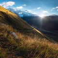 Sunrise in mountains of Svaneti