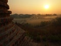 Sunrise in Mrauk U Royalty Free Stock Photo