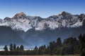 Sunrise on Mt Cook and Mt Tasman, New Zealand