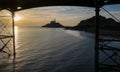 Sunrise at Mumbles lighthouse Royalty Free Stock Photo