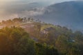 Sunrise in Nagarkot in the Kathmandu Valley. Royalty Free Stock Photo