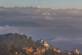 Sunrise in Nagarkot in the Kathmandu Valley. Royalty Free Stock Photo