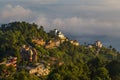 Sunrise in Nagarkot in the Kathmandu Valley. Royalty Free Stock Photo