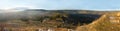 Sunrise of natural landscape of Provence in winter. Le Puy Sainte Reparade, la Sainte Victoire