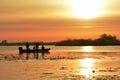 Sunrise in nature reservation of Danube delta, Romania