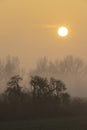 sunrise near Znojmo, South Moravia, Czech Republic Royalty Free Stock Photo