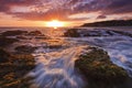 low tide sunrise at neds beach on lord howe island in australia