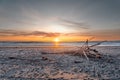 Sunrise at New Brighton Beach, Christchurch, New Zealand.