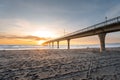 Sunrise at New Brighton Pier, Christchurch, New Zealand. Royalty Free Stock Photo