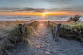 Sunrise at New Brighton Pier, Christchurch, New Zealand. Royalty Free Stock Photo