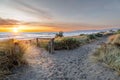 Sunrise at New Brighton Pier, Christchurch, New Zealand. Royalty Free Stock Photo