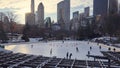 Ice skating rink, central park new york Royalty Free Stock Photo