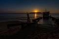 Sunrise on Nha Trang beach in Vietnam