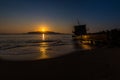 Sunrise on Nha Trang beach in Vietnam