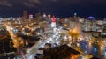 Before Sunrise Night Time Buffalo New York Downtown City Skyline