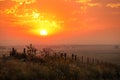Sunrise at North Platte River valley, Nebraska, USA Royalty Free Stock Photo