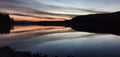 Sunrise Norway july Lake 2am. Royalty Free Stock Photo